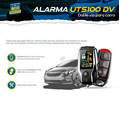 ALARMA PARA CARRO ULTRA-UT5100-DV-_-Doble-Via
