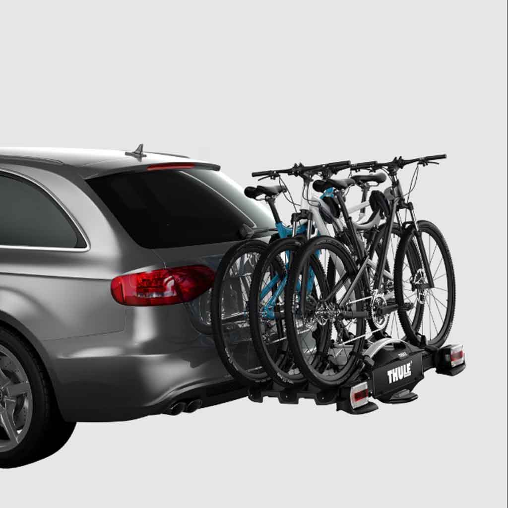 Portabicicletas-para-carro-Thule- velocompact -abatible-con- panel -de- luces 