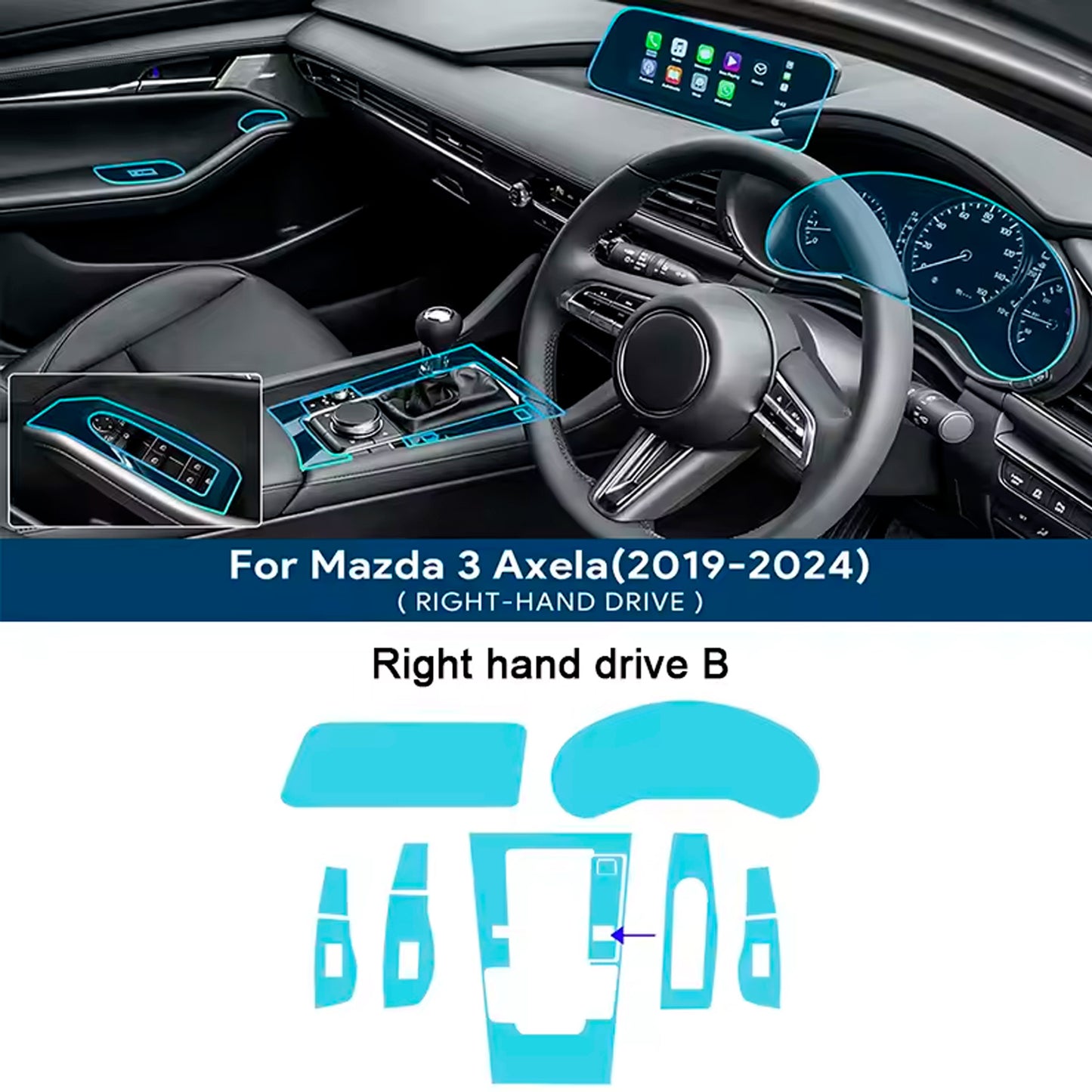 PPF Consola Interior Mazda 3 2018-2025