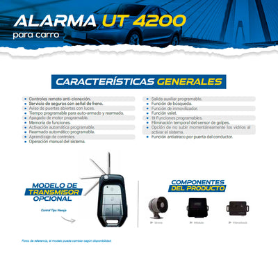ultra para carro detalles tecnicos alarma 4200