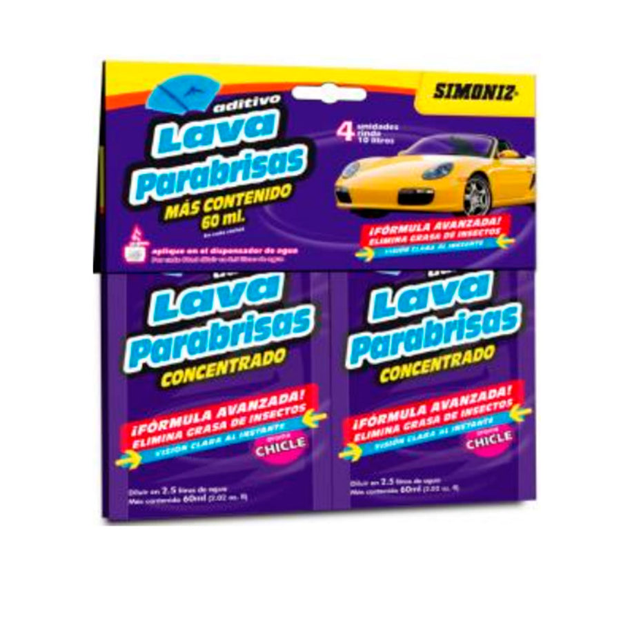 Aditivo lavaparabrisas 4un 60ml