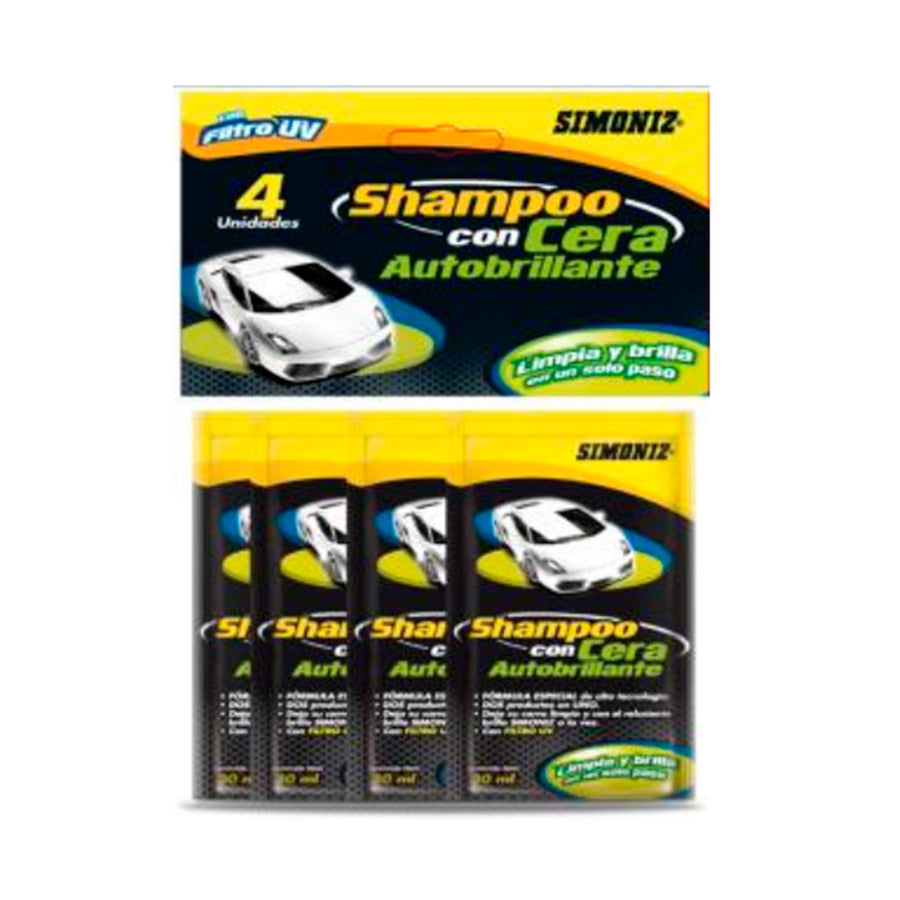 Shampoo con cera autobrillante 4un.30ml c/u