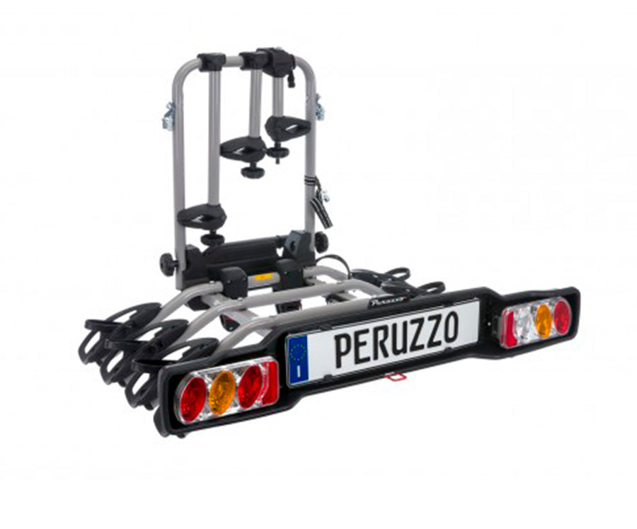 Porta Bicicletas Peruzzo SouthDakota X4 BICIS Negro De Plataforma Para Tiro de Arrastre Sin Luces
