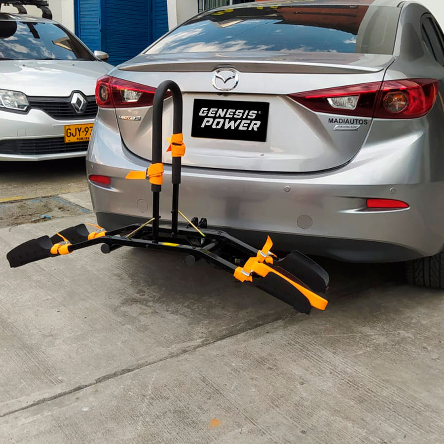 Portabicicletas para carro X2 Bicis Genesis Power AIR tipo en plataforma