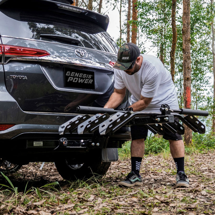 Portabicicleta para carro de plataforma para 2 bicis Genesis Power MAX